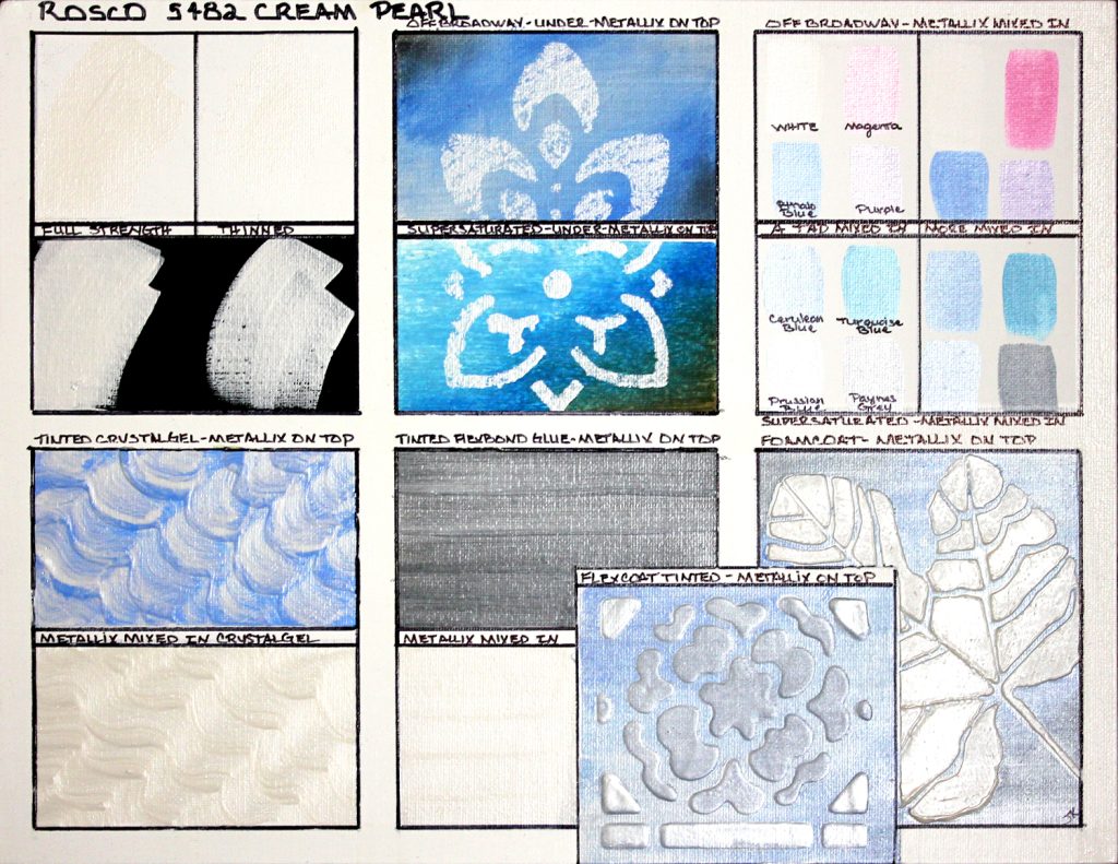 V2 Metallix sample board 5482 Cream Pearl