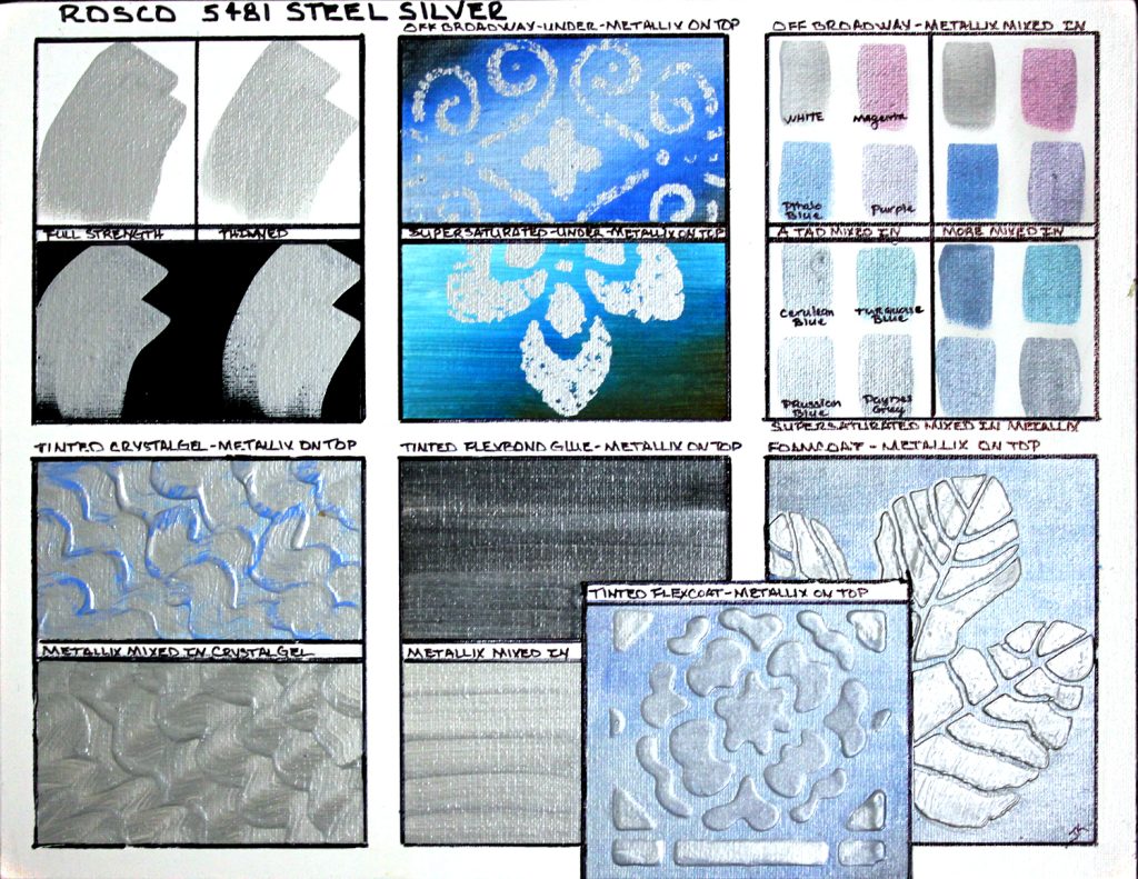 V2 Metallix sample board 5482 Steel Silver